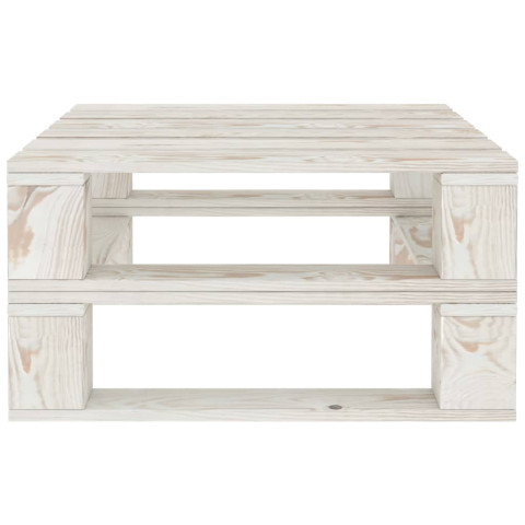 Table palette de jardin blanc bois