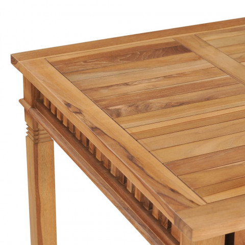 Table à dîner de jardin bois de teck solide - Dimensions au choix