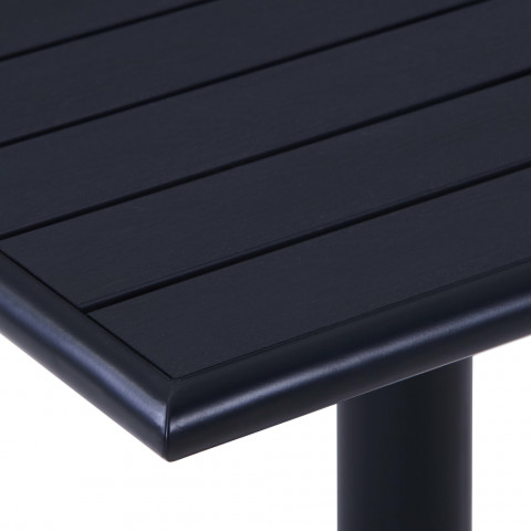 Table de jardin noir - Dimensions au choix