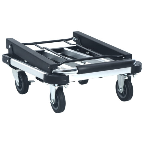 Chariot de transport pliable 150 kg aluminium argenté