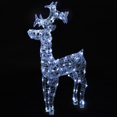  Renne de décoration de Noël 90 LED 60x16x100 cm Acrylique