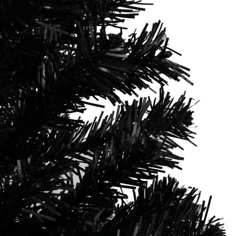 Sapin de Noël artificiel avec support Noir 180 cm PVC