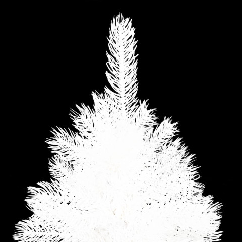 Sapin de Noël artificiel avec support Blanc 150 cm PE