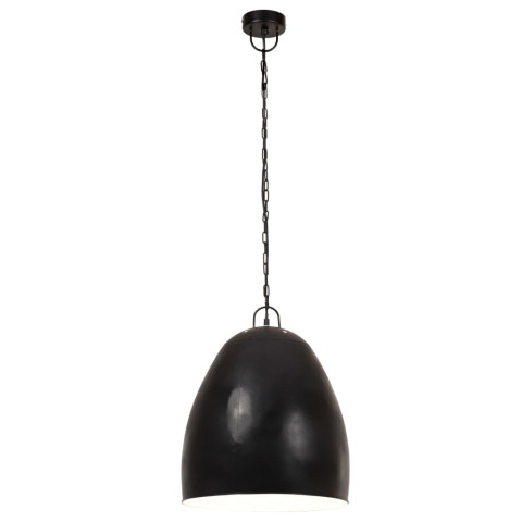 Lampe suspendue industrielle 25 w noir rond 42 cm e27