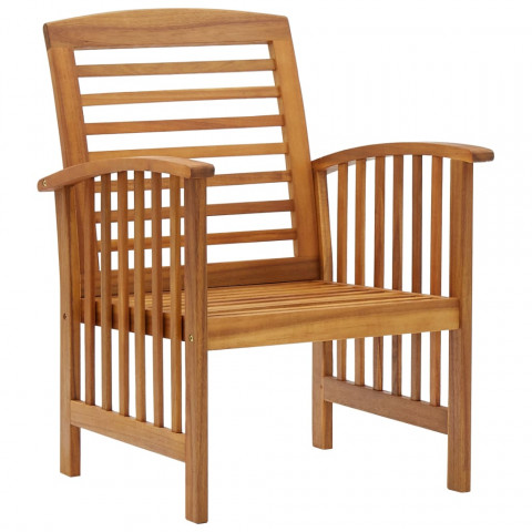 Chaises de jardin 2 pcs bois d'acacia massif