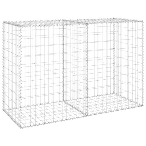 Mur en gabion avec couvercles acier galvanisé 150x60x100 cm