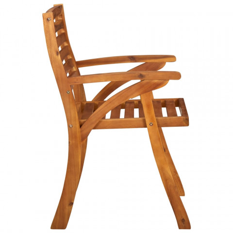 Chaises de jardin bois d'acacia solide - Nombre de chaises au choix