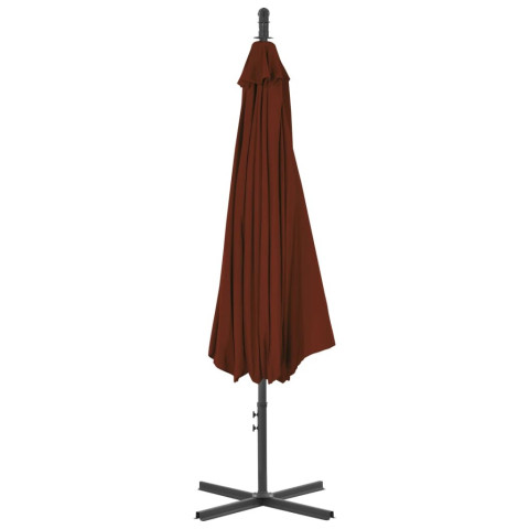 Parasol meuble de jardin déporté avec mât en acier 300 cm - Couleur au choix