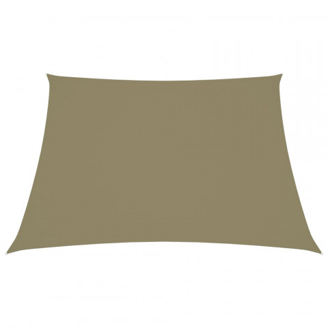 Voile de parasol tissu oxford rectangulaire beige - Dimensions au choix