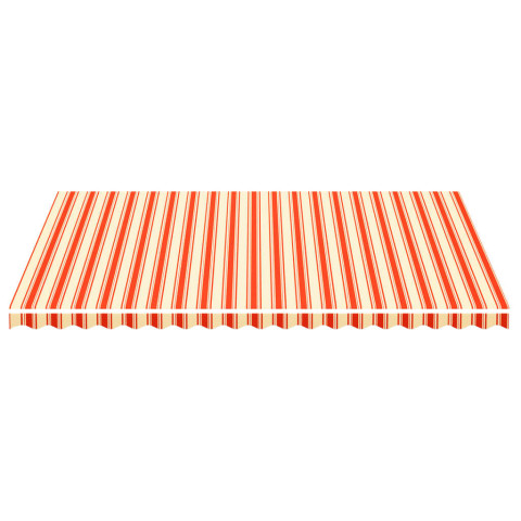 Tissu de remplacement pour auvent jaune et orange 5x3,5 m