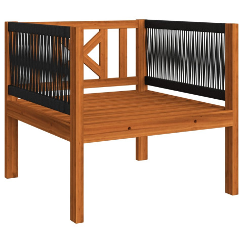 Chaise de jardin avec coussin bois d'acacia solide