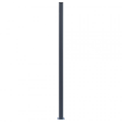 Poteaux de clôture 2 pcs gris foncé 185 cm aluminium