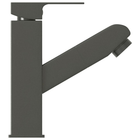 Robinet de lavabo rétractable de salle de bain mitigeur de lavabo mitigeur de salle de bain finition maison intérieur 17,2 cm finition grise