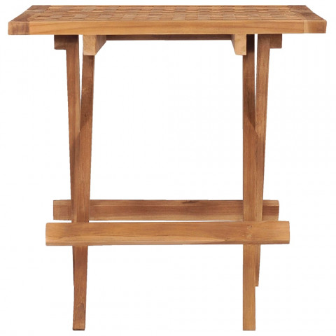 Table pliable de jardin 50x50x50 cm bois de teck solide