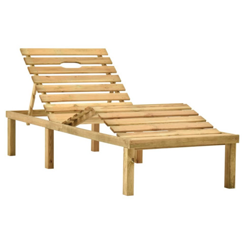 Chaise longue de jardin bois de pin imprégné