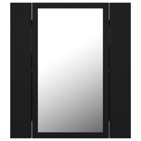 Armoire à miroir de salle de bain led 40 x 12 x 45 acrylique noir 