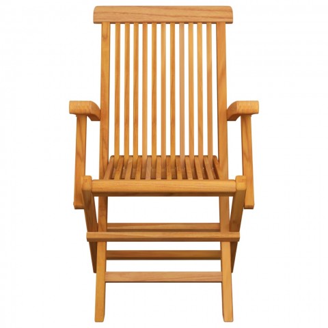 Chaises de jardin bois de teck massif avec coussins - Couleur des coussins et nombre de chaises au choix