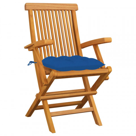 Chaises de jardin avec coussins 6 pcs bois de teck massif - Couleur des coussins au choix