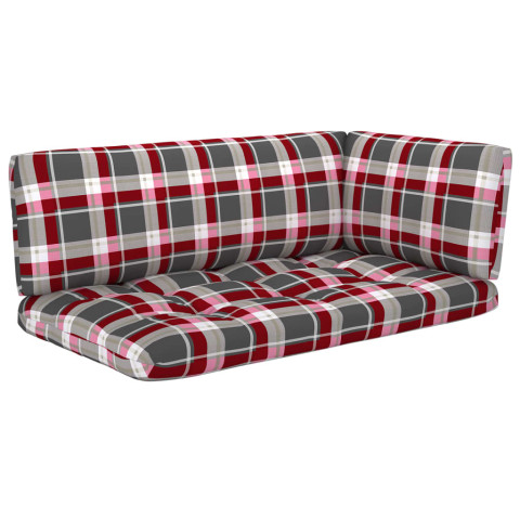Canapé palette 2 places avec coussins pin imprégné de gris