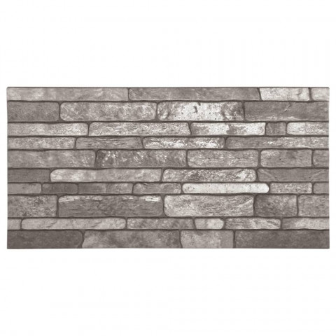 Panneaux muraux 3d avec design de brique gris foncé 10 pcs eps