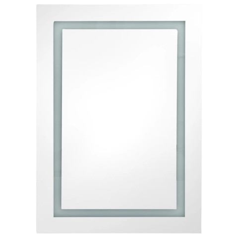 Armoire de salle de bain à miroir led 50 x 13 x 70 cm gris helloshop26 02_0006595