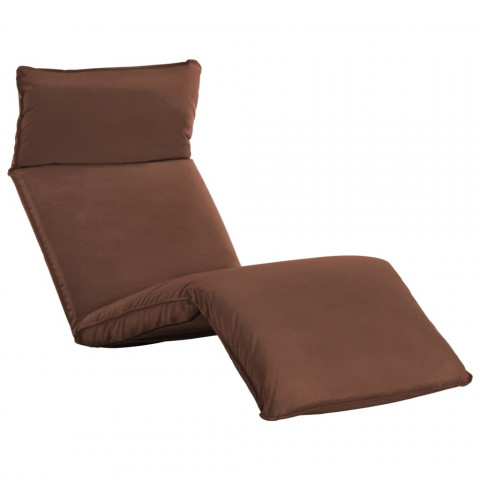 Chaise longue pliable tissu oxford - Couleur au choix