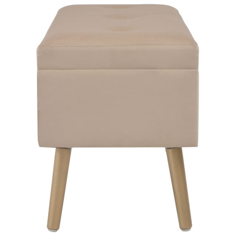 Banc avec compartiment de rangement 80 cm velours - Couleur au choix