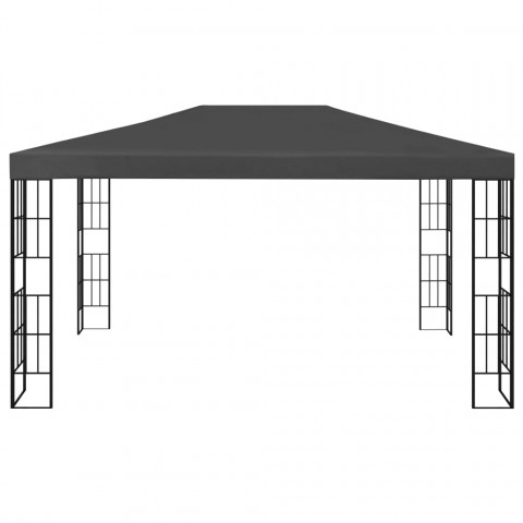  Tonnelle avec guirlande lumineuse à LED 3x4 m Anthracite