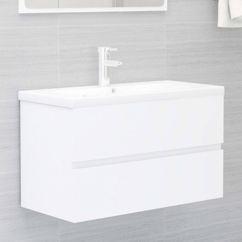 Ensemble de meubles de salle de bain blanc aggloméré