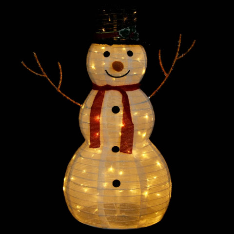  Figurine de bonhomme de neige de Noël à LED Tissu 90 cm