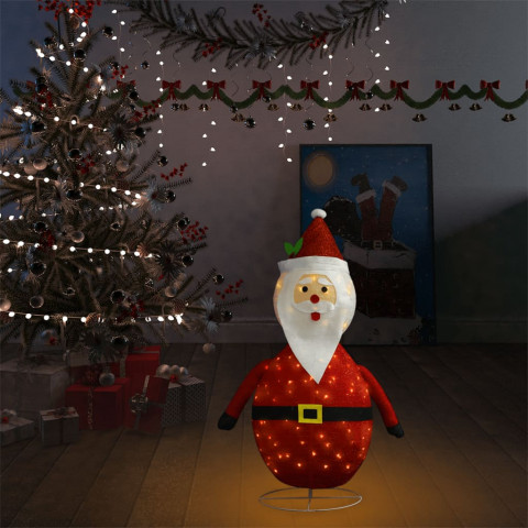  Décoration de Noël Figurine Père Noël LED Tissu de luxe 90 cm