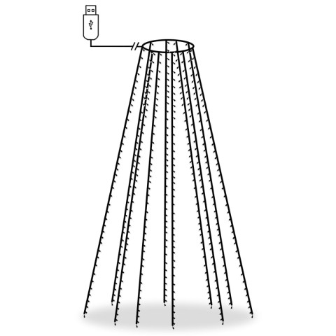  Guirlande lumineuse d'arbre de Noël 400 LED colorées 400 cm