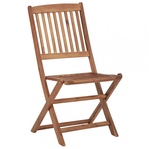 Chaises pliables d'extérieur 6 pcs bois d'acacia solide