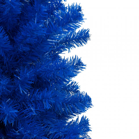  Arbre de Noël artificiel avec LED et boules Bleu 150 cm PVC