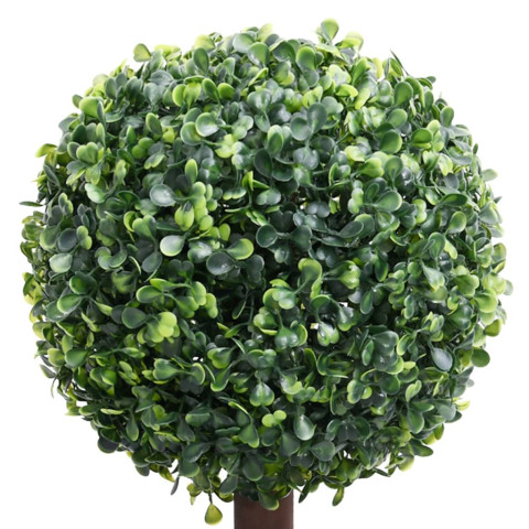 Plante de buis artificiel avec pot forme de boule vert 118 cm