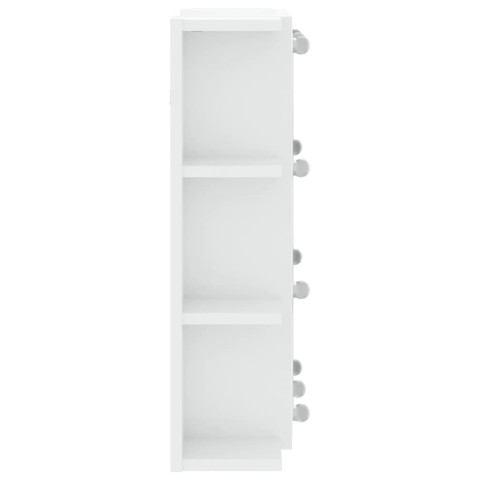 Armoire à miroir avec led 70 x 16,5 x 60 cm blanc brillant helloshop26 02_0006658