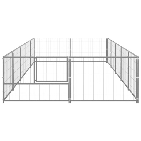 Chenil argenté 10 m² acier