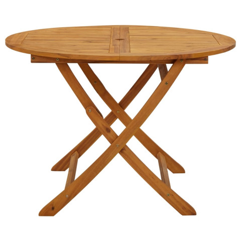 Table pliable de jardin 110 cm bois d'acacia massif