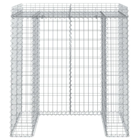 Mur de gabion pour poubelle 110x91x120 cm fer galvanisé