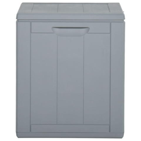 Boîte de rangement de jardin 90 l gris pp rotin