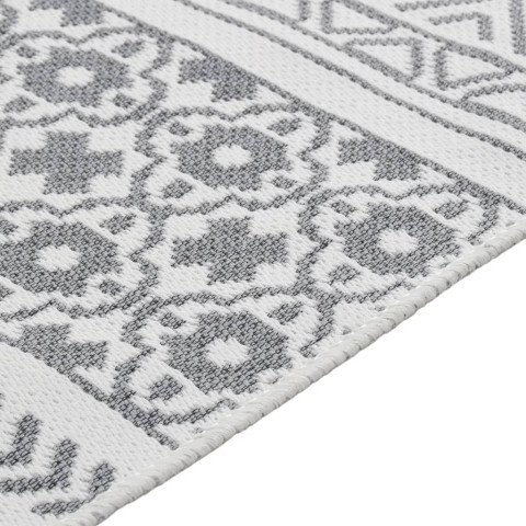 Tapis gris et blanc 160x230 cm coton