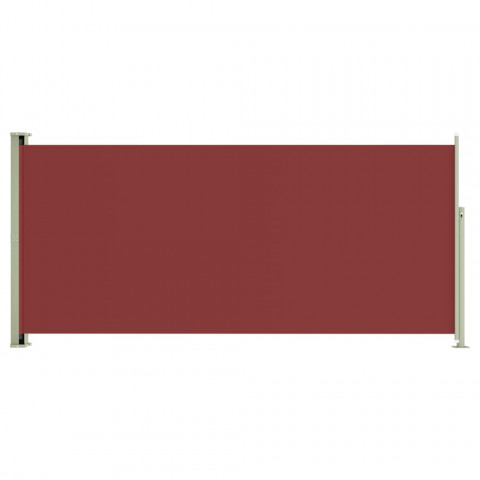 Auvent latéral rétractable de patio 140x300 cm rouge