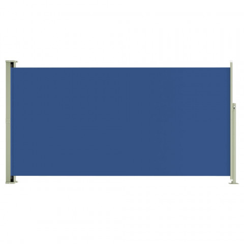 Auvent latéral rétractable de patio 160x300 cm bleu