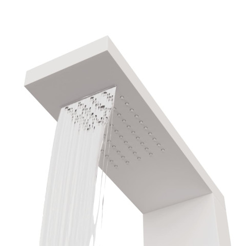 Système de panneau de douche aluminium plastique salle de bain intérieur 114 cm blanc 