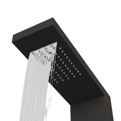 Système de panneau de douche système de panneau de salle de bain douche mitigeur pluie jet de bain maison intérieur aluminium noir 