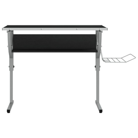 Bureau d'artisanat noir et gris 110x53x(58-87) cm