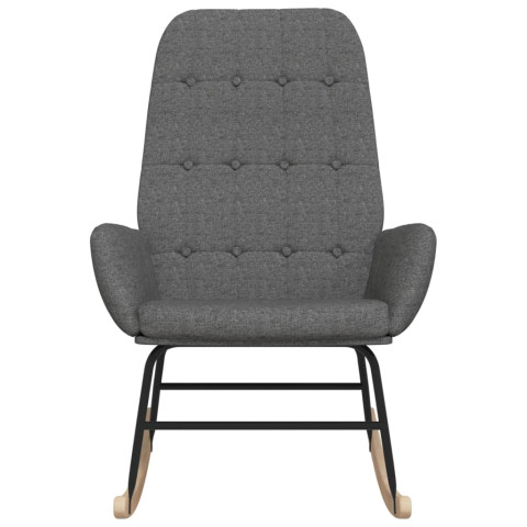 Chaise à bascule gris clair tissu