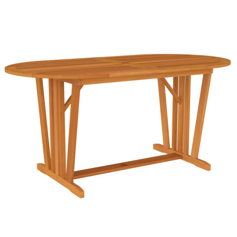 Table de jardin 160x85x75 cm bois d'eucalyptus solide