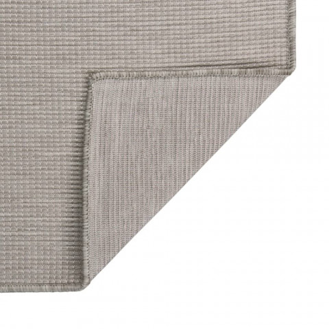 Tapis à tissage plat d'extérieur 140x200 cm taupe