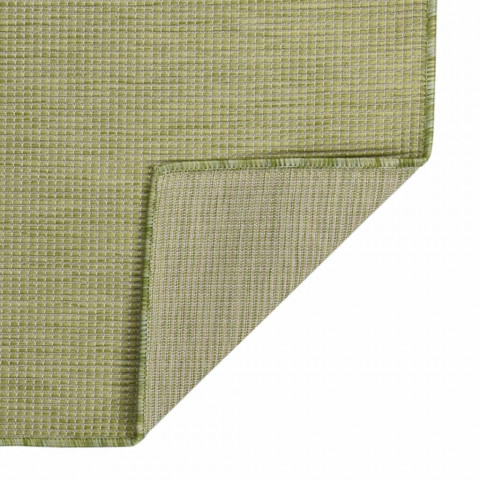 Tapis à tissage plat d'extérieur 100x200 cm vert